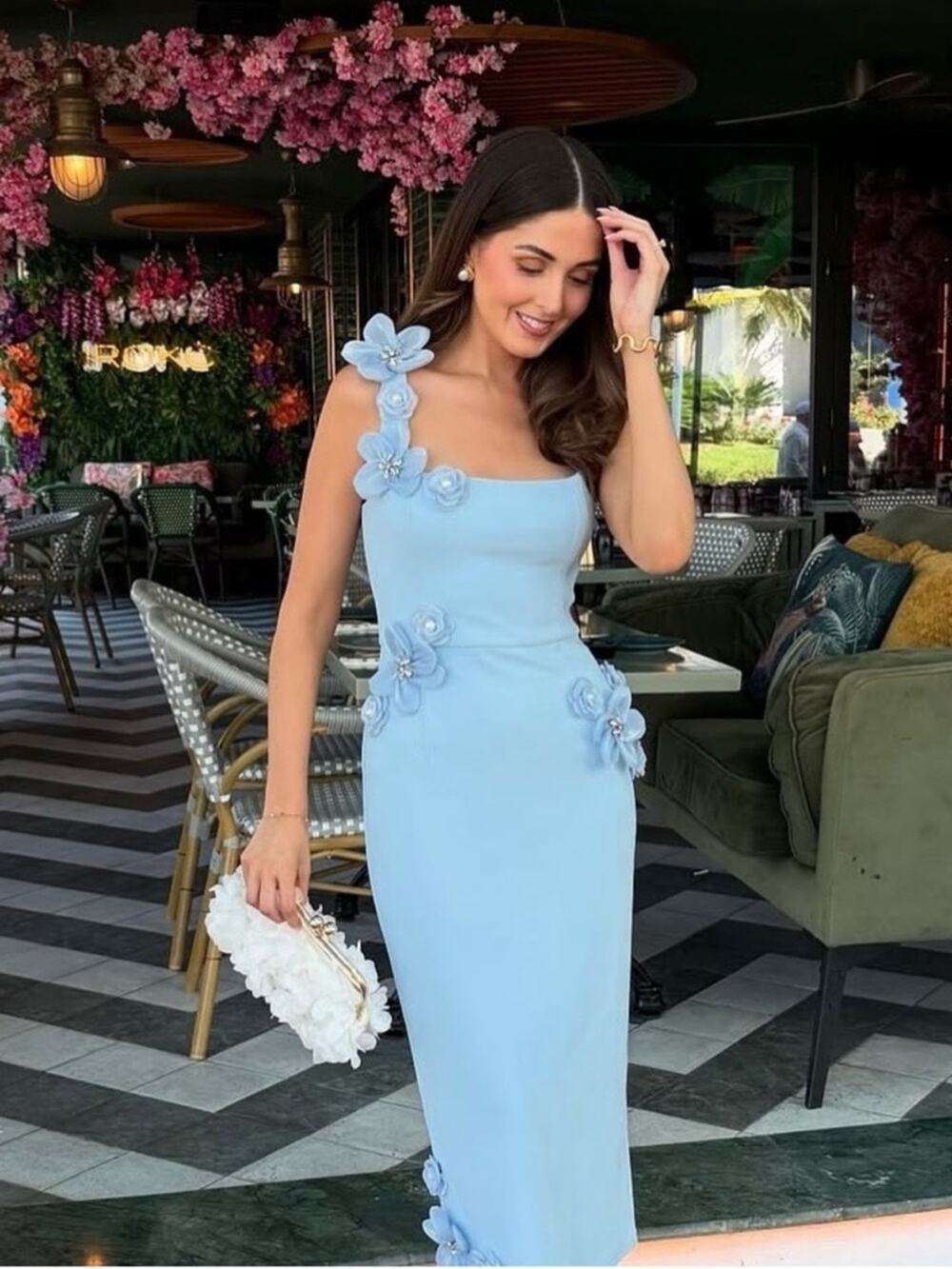Elliatt Chantelle Dress in Blue XS